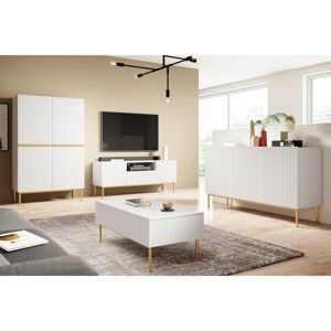 Canora Grey NICOLE LAWA 120 2SZ White/Gold 48cm H X 120cm W X 60cm D Canora Grey NICOLE LAWA 120 2SZ White/Gold 48cm H X 120cm W X 60cm D