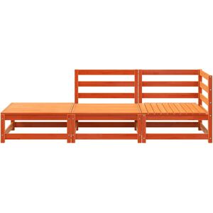 Alpen Home Garden Sofa With Footstool 2-Seater Solid Wood Pine Wax Brown 67cm H X 210cm W X 70cm D Alpen Home Garden Sofa With Footstool 2-Seater Solid Wood Pine Wax Brown 67cm H X 210cm W X 70cm D