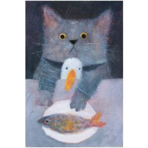 ClassicLiving The Cat And The Duck Having The Dinner-1PC3 45.72cm H x 30.48cm W x 1.91cm D ClassicLiving The Cat And The Duck Having The Dinner-1PC3 45.72cm H x 30.48cm W x 1.91cm D