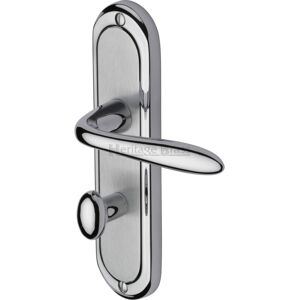 Heritage Brass Heritage Door Handle for Bathroom Henley Design Apollo 18.9cm H X 4.8cm W Heritage Brass Heritage Door Handle for Bathroom Henley Design Apollo 18.9cm H X 4.8cm W