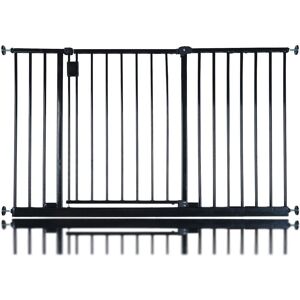 Latitude Run Extra Wide Hallway Dog Gate, Pressure Fit Pet Gate, Puppy Safety Barrier for Hallways and Wide Spaces, Easy Installation Black 122-128 cm Latitude Run Extra Wide Hallway Dog Gate, Pressure Fit Pet Gate, Puppy Safety Barrier for Hallways and Wide Spaces, Easy Installation Black 122-128 cm