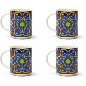 Excelsa Puebla Set Of 4 Mugs Multicolor 300ml Excelsa Puebla Set Of 4 Mugs Multicolor 300ml