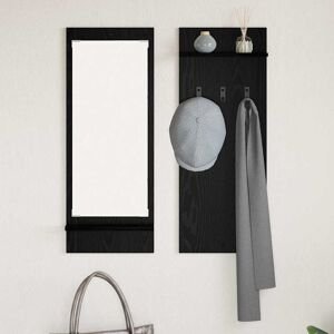 Brayden Studio Wall-Mounted Coat Rack With Shelf 70 X 10 X 90 Cm Black Oak 90cm H X 70cm W X 10cm D Brayden Studio Wall-Mounted Coat Rack With Shelf 70 X 10 X 90 Cm Black Oak 90cm H X 70cm W X 10cm D