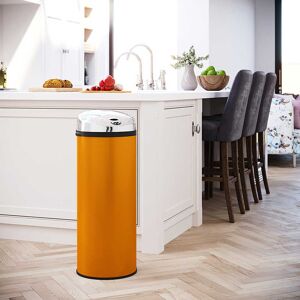 Symple Stuff Ladson Steel Motion Sensor Rubbish Bin Orange 50L Symple Stuff Ladson Steel Motion Sensor Rubbish Bin Orange 50L