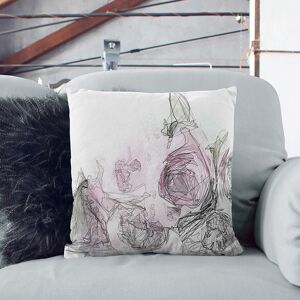 East Urban Home Dusty Roses Cushion with Filling 55cm H x 55cm W x 20cm D East Urban Home Dusty Roses Cushion with Filling 55cm H x 55cm W x 20cm D