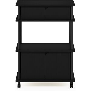 17 Stories Romia 69.6 Cm Kitchen Trolley with Locking Wheels Black Oak/Black 99.3cm H X 69.6cm W X 39.5cm D 17 Stories Romia 69.6 Cm Kitchen Trolley with Locking Wheels Black Oak/Black 99.3cm H X 69.6cm W X 39.5cm D