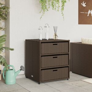 Latitude Run Garden Storage Cabinet 55X59x69 Cm Poly Rattan Brown 69cm H X 55cm W X 59cm D Latitude Run Garden Storage Cabinet 55X59x69 Cm Poly Rattan Brown 69cm H X 55cm W X 59cm D