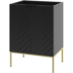 17 Stories Rigdel Washbasin Cabinet 60 Black/Gold 208.28cm H X 152.4cm W X 116.84cm D 17 Stories Rigdel Washbasin Cabinet 60 Black/Gold 208.28cm H X 152.4cm W X 116.84cm D