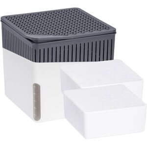 WENKO dehumidifier mod. Cube 2 x 1000g, for rooms up to approx. 80m³ White 15cm H x 16cm W x 16cm D WENKO dehumidifier mod. Cube 2 x 1000g, for rooms up to approx. 80m³ White 15cm H x 16cm W x 16cm D