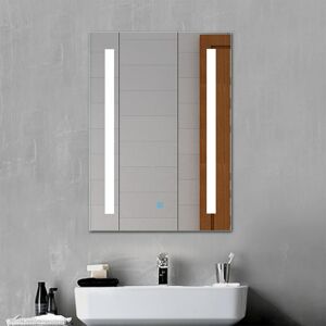 Ivy Bronx 50X70 Bathroom Mirror With LED Lights Demister Pad Touch Control Wall Mount Vertical White 60 x 45cm Ivy Bronx 50X70 Bathroom Mirror With LED Lights Demister Pad Touch Control Wall Mount Vertical White 60 x 45cm
