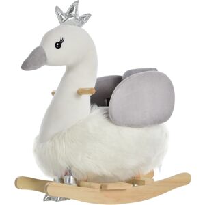 Harriet Bee Clementina Swan Rocker White 59cm H X 33cm W X 60cm L Harriet Bee Clementina Swan Rocker White 59cm H X 33cm W X 60cm L