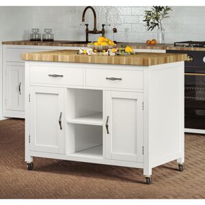 Rosalind Wheeler Dheeran Kitchen Island White 90cm H X 110cm W X 65cm D Rosalind Wheeler Dheeran Kitchen Island White 90cm H X 110cm W X 65cm D