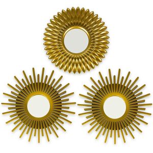 Fairmont Park Wall Mirrors Pack Of 3 Round Mirrors Gold 25cm H X 25cm W X 1.6cm D Fairmont Park Wall Mirrors Pack Of 3 Round Mirrors Gold 25cm H X 25cm W X 1.6cm D