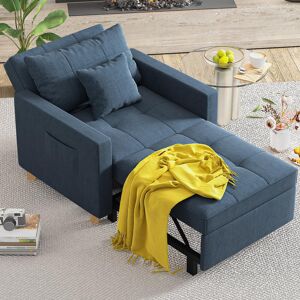 Ebern Designs Emma-Leigh 1 Seater Fabric Accent Chairs Bed Navy Linen 88.9cm H X 102cm W X 91cm D Ebern Designs Emma-Leigh 1 Seater Fabric Accent Chairs Bed Navy Linen 88.9cm H X 102cm W X 91cm D