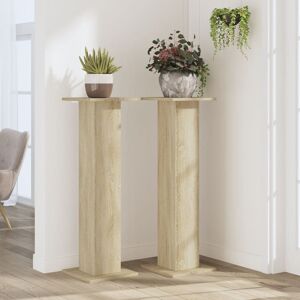 Alpen Home Haig Plant Stand - Set of 2 Sonoma Oak 30 x 30 x 95 cm (L x W x H) Alpen Home Haig Plant Stand - Set of 2 Sonoma Oak 30 x 30 x 95 cm (L x W x H)