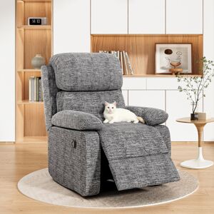 ClassicLiving 3-Position Padded Seat Upholstered Recliner with Adjustable Legrest and Backrest Light Grey 99cm H X 81cm W X 86cm D ClassicLiving 3-Position Padded Seat Upholstered Recliner with Adjustable Legrest and Backrest Light Grey 99cm H X 81cm W X 86cm D