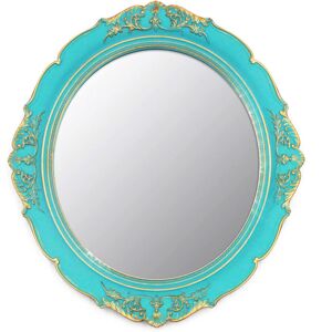 Astoria Grand Vintage Oval Mirror -Decorative Hanging Mirror Blue 37.59cm H X 13.1cm W X 0.1cm D Astoria Grand Vintage Oval Mirror -Decorative Hanging Mirror Blue 37.59cm H X 13.1cm W X 0.1cm D
