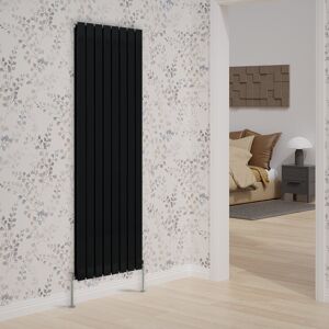 NRG Vertical Double Flat Panel Radiators Black 1800cm H x 544cm W x 52cm D NRG Vertical Double Flat Panel Radiators Black 1800cm H x 544cm W x 52cm D