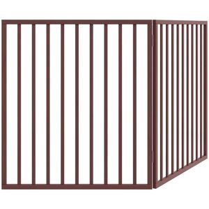 Archie & Oscar Dog Gate Foldable 2 Panels Brown 160 Cm Poplar Wood Brown 90cm H x 160cm W x 2cm D Archie & Oscar Dog Gate Foldable 2 Panels Brown 160 Cm Poplar Wood Brown 90cm H x 160cm W x 2cm D
