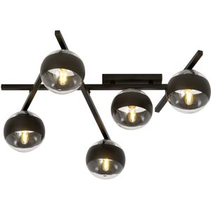 Corrigan Studio 5 - Light Flush Mount Transparent/Black 22cm H x 10cm W x 10cm D Corrigan Studio 5 - Light Flush Mount Transparent/Black 22cm H x 10cm W x 10cm D