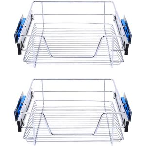 Symple Stuff Houchens Steel Under Shelf Basket Chrome 14cm H x 47cm W x 44cm D Symple Stuff Houchens Steel Under Shelf Basket Chrome 14cm H x 47cm W x 44cm D