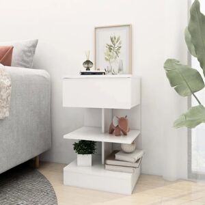 17 Stories Gilliane 1 Drawer Bedside Table White/White 65cm H X 40cm W X 35cm D 17 Stories Gilliane 1 Drawer Bedside Table White/White 65cm H X 40cm W X 35cm D