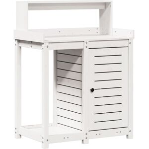 Fleur De Lis Living Broxton planting table shelves 82.5 x 50 x 109.5cm impregnated pine wood White 109.5cm H X 82.5cm W X 50cm D Fleur De Lis Living Broxton planting table shelves 82.5 x 50 x 109.5cm impregnated pine wood White 109.5cm H X 82.5cm W X 50cm D