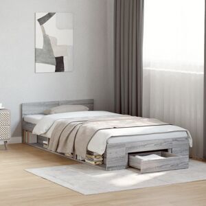 Alpen Home Bed Frame Grey Sonoma 100 x 200 cm Alpen Home Bed Frame Grey Sonoma 100 x 200 cm