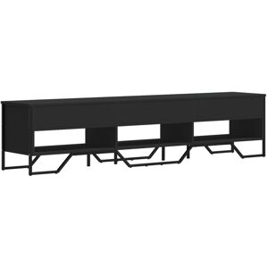 Latitude Run Vidaxl TV Stand, made of wood, 180 x 34 x 41cm Black 180cm Latitude Run Vidaxl TV Stand, made of wood, 180 x 34 x 41cm Black 180cm