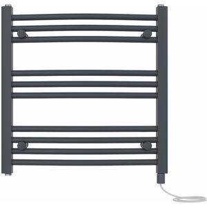 Metro Cleavie Prefilled Curved Towel Rail Heated Towel Rails Anthracite 60cm H x 60cm W x 5.6cm D Metro Cleavie Prefilled Curved Towel Rail Heated Towel Rails Anthracite 60cm H x 60cm W x 5.6cm D