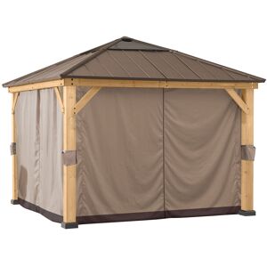 Curtain for Sunjoy cedar wood gazebos Beige;Khaki 220cm H x 247cm W x 156.89cm D Curtain for Sunjoy cedar wood gazebos Beige;Khaki 220cm H x 247cm W x 156.89cm D