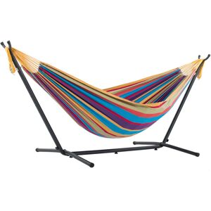 Blue Elephant Double Classic Hammock with Stand Denim/Black 104cm H X 109cm W X 280cm L Blue Elephant Double Classic Hammock with Stand Denim/Black 104cm H X 109cm W X 280cm L