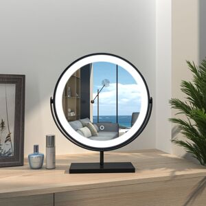 Metro Briselda Round Aluminium Dresser Mirror Black 121.92cm H X 101.6cm W X 29.21cm D Metro Briselda Round Aluminium Dresser Mirror Black 121.92cm H X 101.6cm W X 29.21cm D