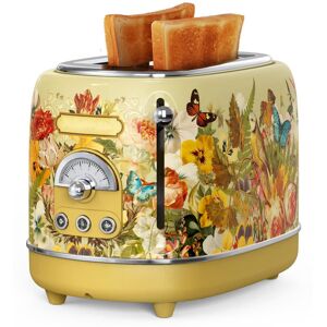 Rosalind Wheeler 2-Slice Retro Toaster, 6 Browning Levels, 3 Functions-Defrost/Reheat/Cancel, Removable Crumb Tray For Easy To Clean, 1.5 Inches Extra Wide Slots Yellow 2 - Slice Rosalind Wheeler 2-Slice Retro Toaster, 6 Browning Levels, 3 Functions-Defrost/Reheat/Cancel, Removable Crumb Tray For Easy To Clean, 1.5 Inches Extra Wide Slots Yellow 2 - Slice