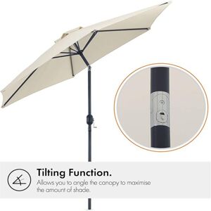 Dakota Fields Bylo 270cm Tilt Market Parasol Cream 240cm H X 270cm W X 1.5cm D Dakota Fields Bylo 270cm Tilt Market Parasol Cream 240cm H X 270cm W X 1.5cm D