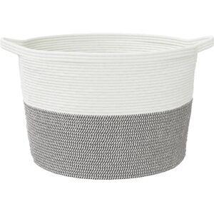 House of Hampton Adrik Cotton Laundry Basket with Handles Grey/White 36cm H X 60cm W X 60cm D House of Hampton Adrik Cotton Laundry Basket with Handles Grey/White 36cm H X 60cm W X 60cm D