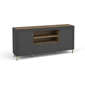 Fairmont Park Naveena 137cm Sideboard Black/Oak 84cm H X 137cm W X 40cm D Fairmont Park Naveena 137cm Sideboard Black/Oak 84cm H X 137cm W X 40cm D