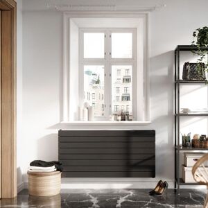 White Stone Horizontal Flat Panel Radiators Anthracite 600mm H x 1200mm W White Stone Horizontal Flat Panel Radiators Anthracite 600mm H x 1200mm W