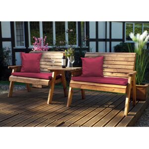Union Rustic Gallo Wooden Love Seat Burgundy 98cm H X 264cm W X 90cm D Union Rustic Gallo Wooden Love Seat Burgundy 98cm H X 264cm W X 90cm D