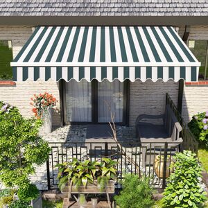 Dakota Fields Doon 2.5m W x 2m D Retractable Patio Awning Green/White 250cm W X 200cm D Dakota Fields Doon 2.5m W x 2m D Retractable Patio Awning Green/White 250cm W X 200cm D