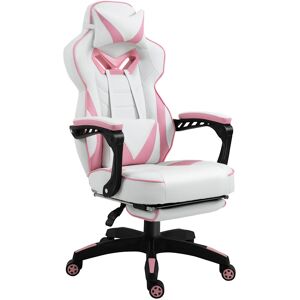 Inbox Zero Racing Chair White/Pink 65cm W X 70cm D Inbox Zero Racing Chair White/Pink 65cm W X 70cm D