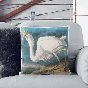 East Urban Home Great White Heron by John James Audubon Cushion with Filling White 55cm H x 55cm W x 20cm D East Urban Home Great White Heron by John James Audubon Cushion with Filling White 55cm H x 55cm W x 20cm D