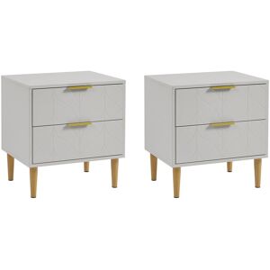 Fjørde & Co Adams Manufactured Wood Bedside Table Grey 53.5cm H X 50cm W X 40cm D Fjørde & Co Adams Manufactured Wood Bedside Table Grey 53.5cm H X 50cm W X 40cm D