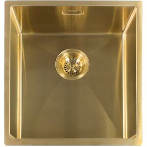 Reginox Miami Single Bowl Undermount Kitchen Sink Gold 440mm L X 440mm W Reginox Miami Single Bowl Undermount Kitchen Sink Gold 440mm L X 440mm W