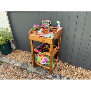 Alpen Home Derrion Wood Potting Bench Brown 35cm H x 21cm W x 20cm D Alpen Home Derrion Wood Potting Bench Brown 35cm H x 21cm W x 20cm D