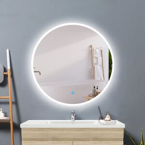 Latitude Run Alaunna Lighted Wall Bathroom / Vanity Mirror White 60cm x 60cm Latitude Run Alaunna Lighted Wall Bathroom / Vanity Mirror White 60cm x 60cm