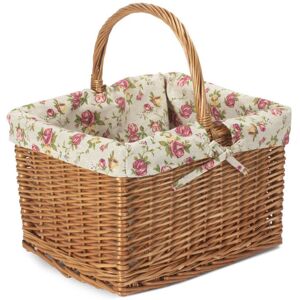 August Grove Lebeau Butcher Shopping Wicker Basket with Lining Brown August Grove Lebeau Butcher Shopping Wicker Basket with Lining Brown