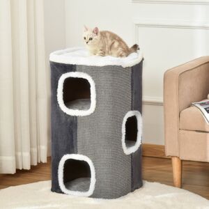 Archie & Oscar 74cm Maynard Cat Tree Grey/White 74cm H X 40cm W X 40cm D Archie & Oscar 74cm Maynard Cat Tree Grey/White 74cm H X 40cm W X 40cm D