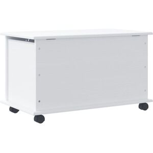 17 Stories Markies Storage Chest with Wheels ALTA 73x39.5x43 cm Solid Wood Pine White 43cm H X 73cm W X 39.5cm D 17 Stories Markies Storage Chest with Wheels ALTA 73x39.5x43 cm Solid Wood Pine White 43cm H X 73cm W X 39.5cm D