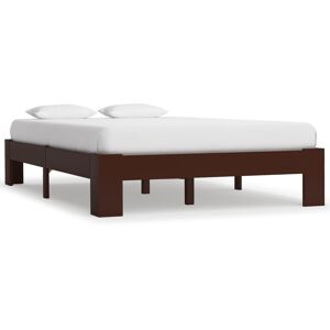 17 Stories vidaXL Bed Frame Solid Pine Wood Dark Brown 100 x 200 cm 17 Stories vidaXL Bed Frame Solid Pine Wood Dark Brown 100 x 200 cm